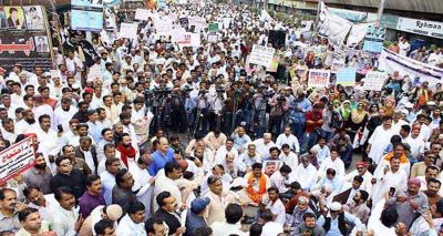 کنٹریکٹ اساتذہ کا احتجاج