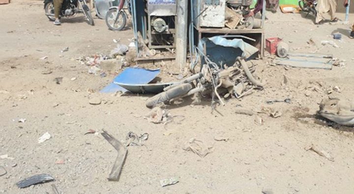  دھماکے کے بعد علاقے کو گھیرے میں لے لیا گیا۔فائل فوٹو