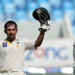 سرفراز احمد 118 رنز بنا کر مائیکل بریس ویل کی بال پرآئوٹ ہوئے۔فائل فوٹو