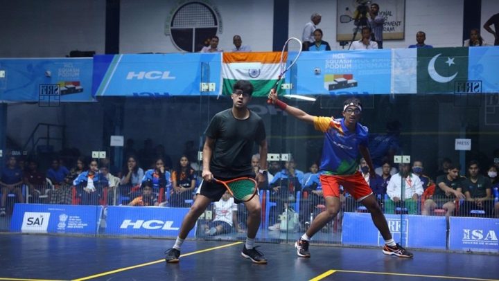 حمزہ خان نے بھارت کے پرت امبانی کو 7-11، 5-11، 4- 11 سے شکست دی۔فائل فوٹو