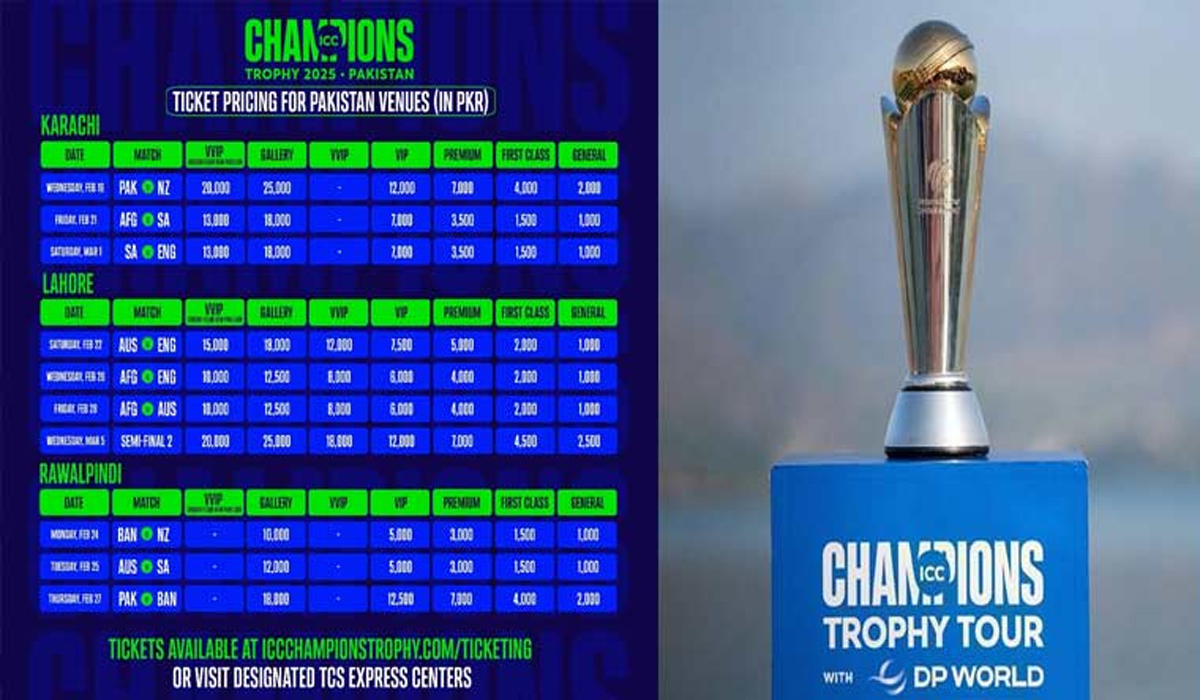 Champions Trophy ticket prices increase by 10 percent