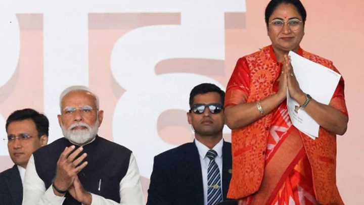 پہلی بار رکن اسمبلی منتخب ہونے والی ریکھا گپتا کو وزیراعلیٰ بنایا گیا، فوٹو سوشل میڈیا