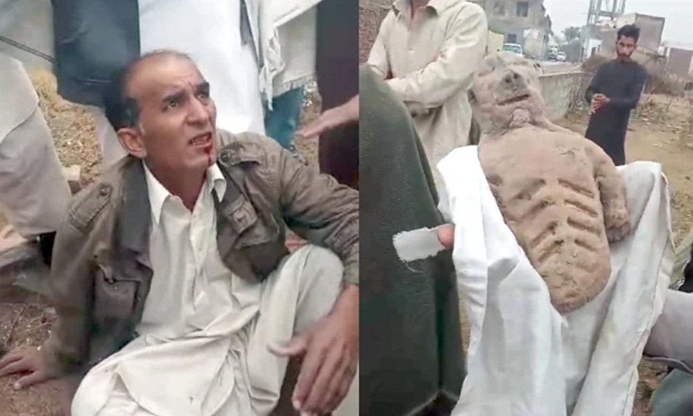 ایک بابا نے بتایا کہ قبرستان میں کچھ دبا ہوا ہے وہ نکالو گے تو سب ٹھیک ہو جائے گا، فوٹو مقامی میڈیا