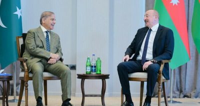 شہباز شریف نے بھارت کے ساتھ حالیہ تنازعہ کے دوران پاکستان کی غیر متزلزل حمایت پر آذربائیجان کے صدر الہام علییوف کا شکریہ ادا کیا، فوٹو سرکاری میڈیا