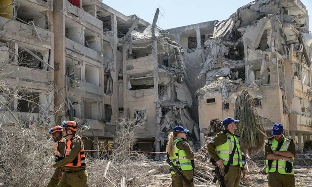 ایرانی میزائل حملوں سے اسرائیل میں غزہ جیسی تباہی ، فوٹو انٹرنیشنل میڈیا