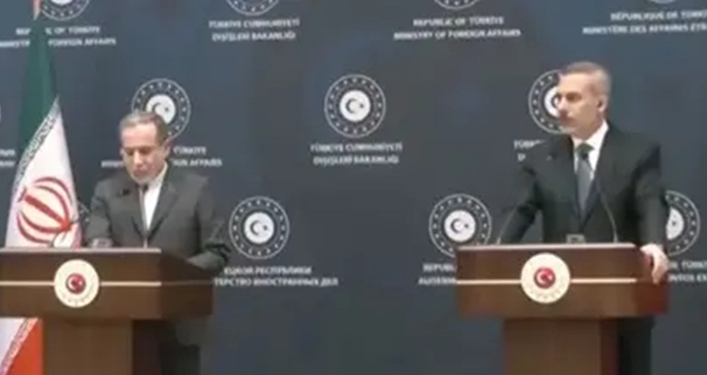 ایران اور ترکیہ کے وزرائے خارجہ مشترکہ پریس کانفرنس کر رہے ہیں ، فو ٹو سوشل میڈیا