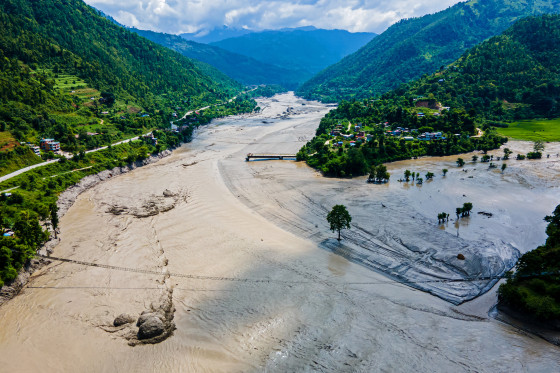 نیپال میں ایک اور سیلاب سے تباہی