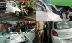 چکوال کے قریب موٹروے ایم ٹو پر کار آگے جاتے ٹریلر میں گھس گئی