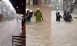 راولپنڈی میں بارش کے دوران گلیاں ندی نالوں میں تبدیل ہوگئیں