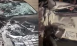لاہور لبرٹی چوک پر تین گاڑیوں میں خوفناک تصادم، 6 افراد زخمی