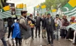 اقوام متحدہ کے ہیڈکوارٹرز کے باہر کشمیری امریکی کمیونٹی کا احتجاج