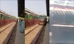سرگودھا اور ملتان کے درمیان بحال ہونے والی ساندل ایکسپریس ریلوے اسٹیشن پر موجود ہے۔