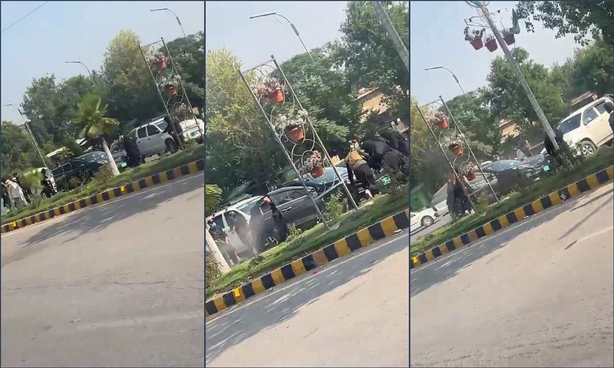 صوبائی وزیرفضل شکور کی مبینہ گرفتاری کے مناظر