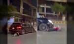 راولپنڈی کے مری روڈ پر پیش آنے والے واقعے کی وائرل ویڈیو کا ایک منظر