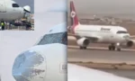 یمنی ایئر ویز کا طیارہ بڑے حادثے سے بچ گیا، شدید ژالہ باری سے کاک پٹ کی ونڈ اسکرین ٹوٹ گئی