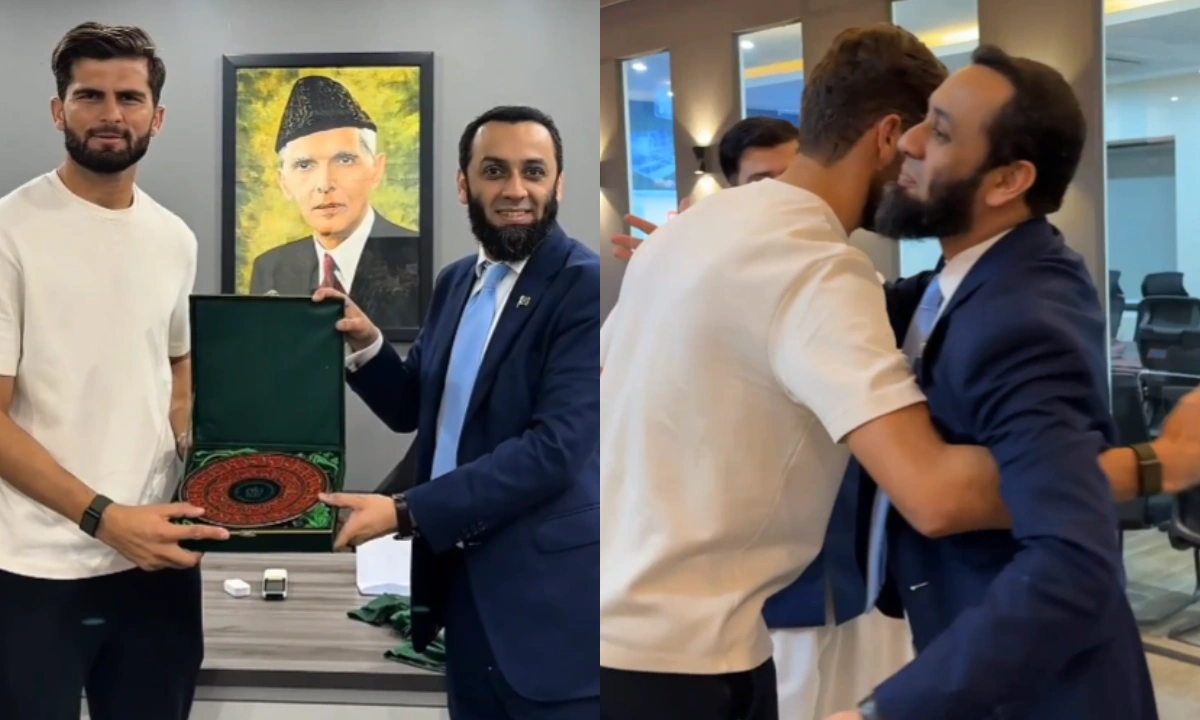 کپتان شاہین آفریدی کی وفاقی وزیر عطا تارڑ سے ملاقات