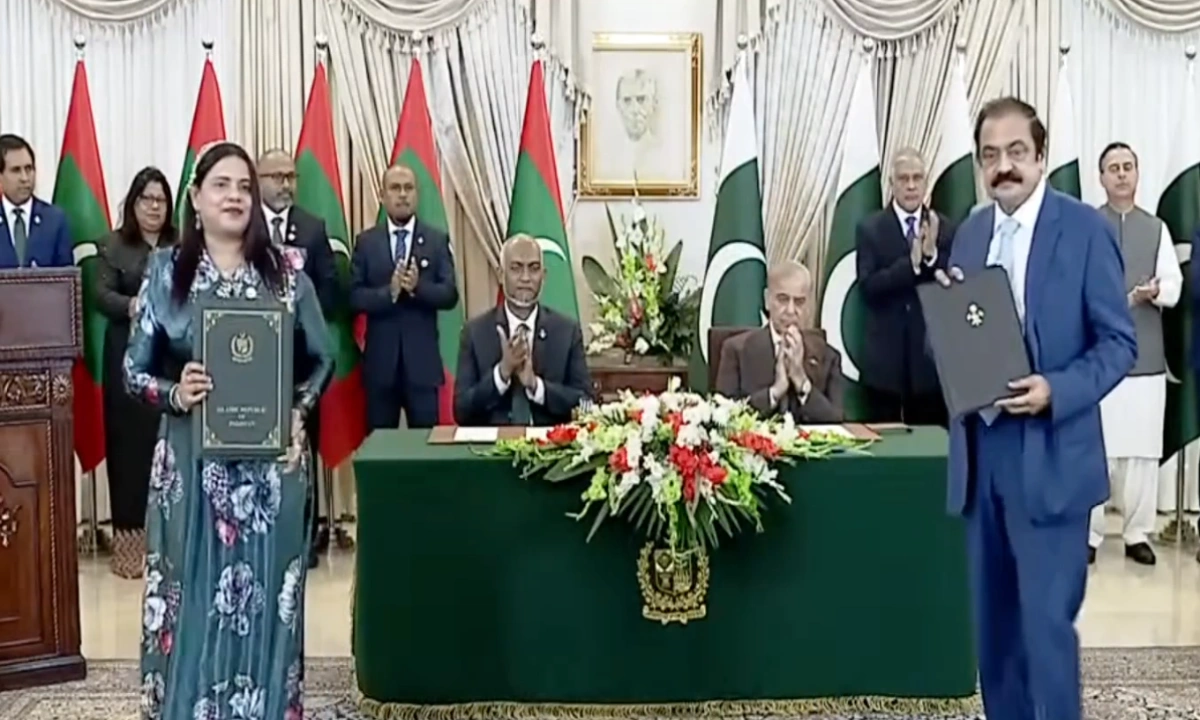 پاکستان اور مالدیپ کے درمیان 20 مفاہمتی یادداشتوں کا تبادلہ