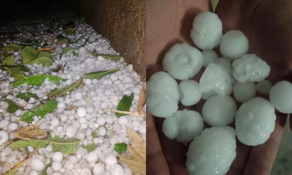 دیر میں طوفانی بارش اور شدید ژالہ باری، گاڑیوں اور سولر پینلز کے شیشے ٹوٹ گئے(فوٹو سوشل میڈیا فیس بک)