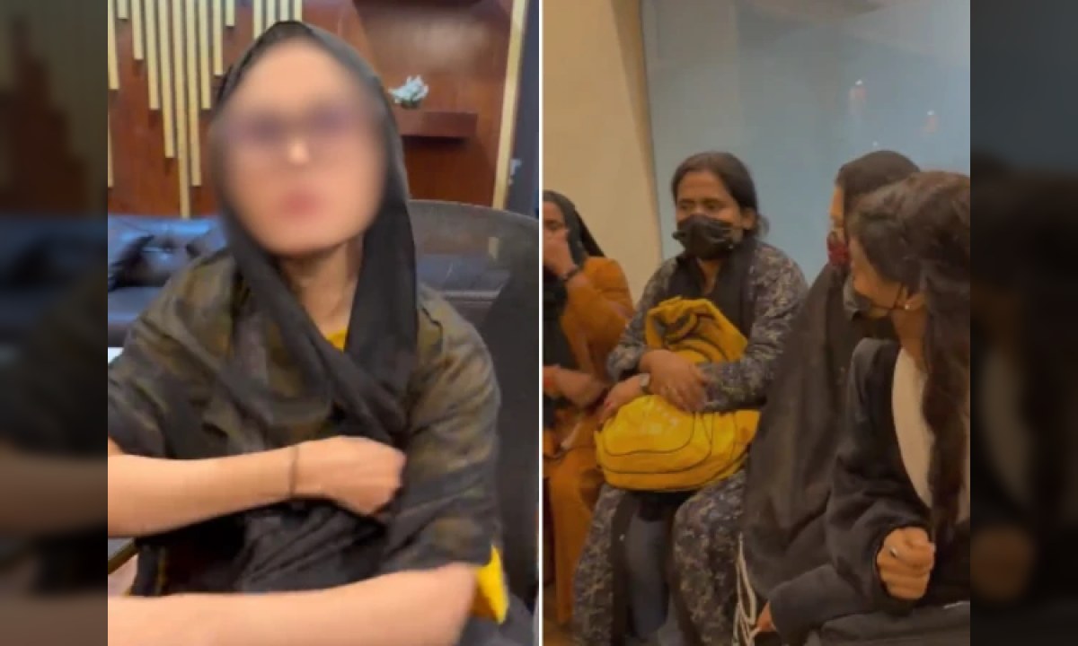 کراچی کے فارم ہاؤس پر موبائل فون چوری کی واردات کے بعد متاثرہ خواتین تھانے میں موجود ہیں۔